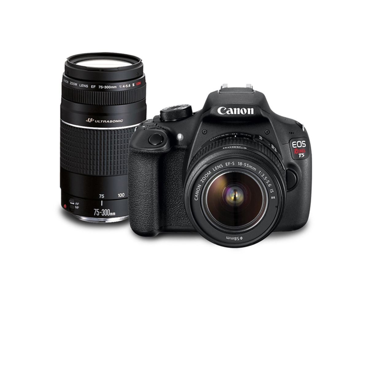 Camara Canon EOS T5 Kit18-55/75-300