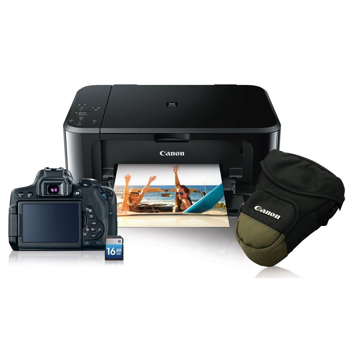 Camara Canon Kit T6 Ef-S 18-55mm + Pixma Mg 3610 + Zoompack 1000+ Sd