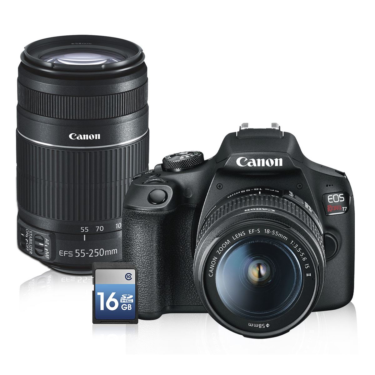 Kit Cámara Canon T7 18-55/55-250/GB