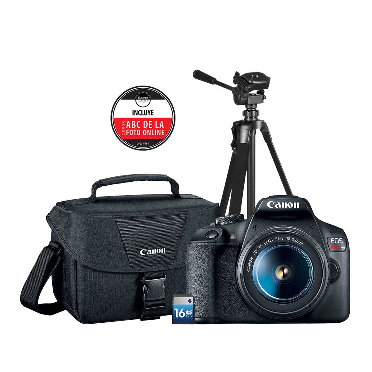 Cámara Canon Kit T7 18-55 Curso Tri