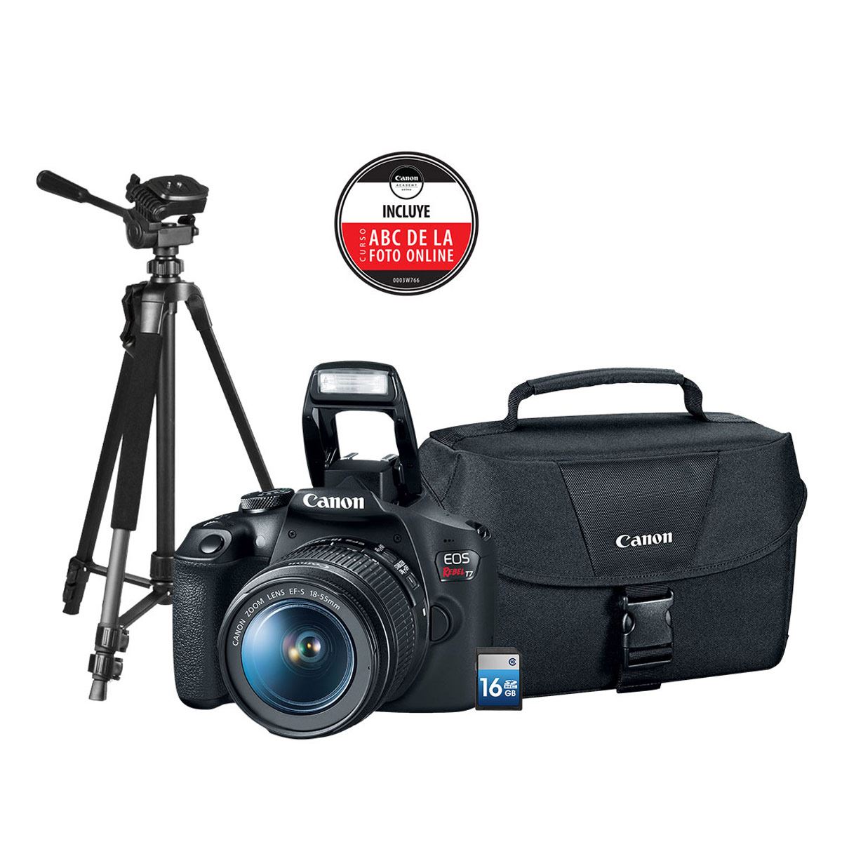 Cámara Canon Kit T7 18-55 Curso Tri