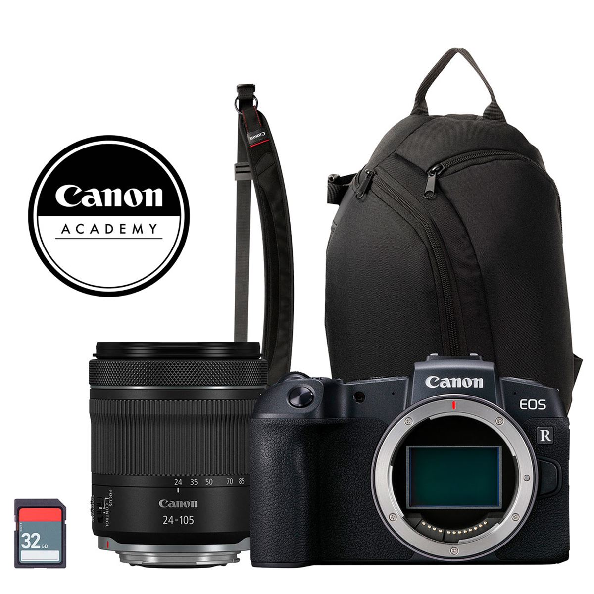 Cámara Canon kit RP RF24-105mm F4-7.1 IS STM + Maleta 100S + Correa NS-EN110 + SD 32GB + Curso Online ABC Composición