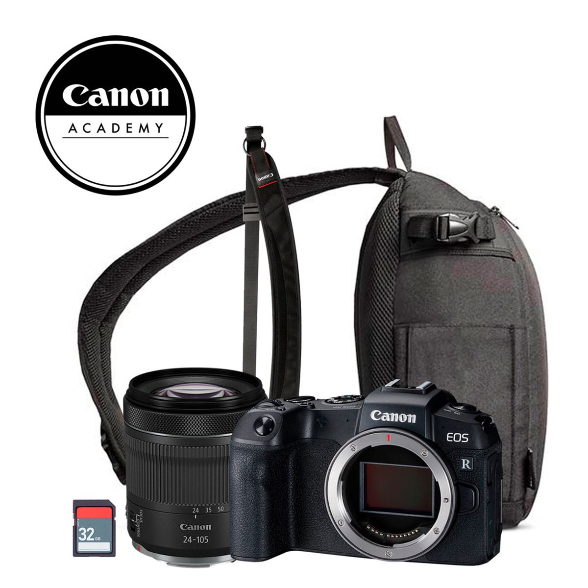 Cámara Canon kit RP RF24-105mm F4-7.1 IS STM + Maleta 100S + Correa NS-EN110 + SD 32GB + Curso Online ABC Composición