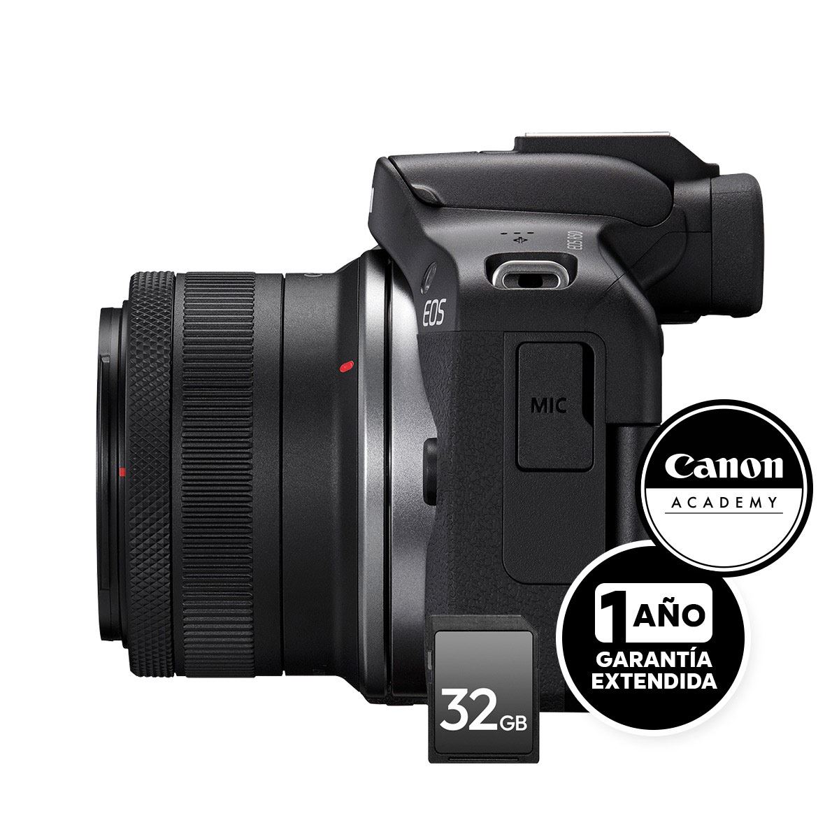 Cámara Canon R50 18-45 + SD32G + Online Academy Vlogger+ G Ext