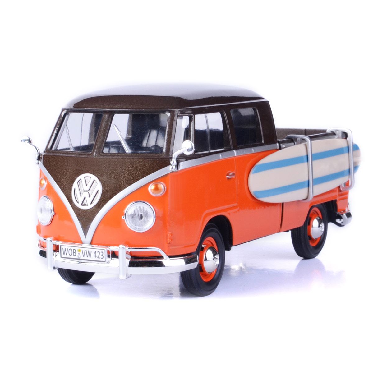Vehículo de Colección Volkswagen Tipo 2 (T1)- Pickup con Tabla de Surf 1:24