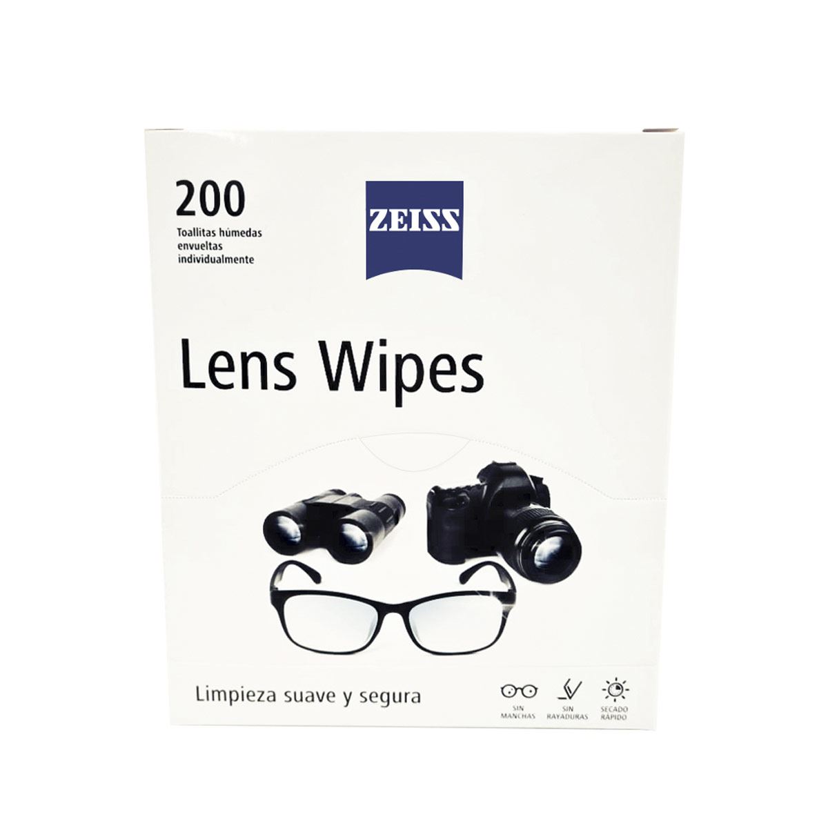 Lens Wipes Toallitas para lentes 200 pzas