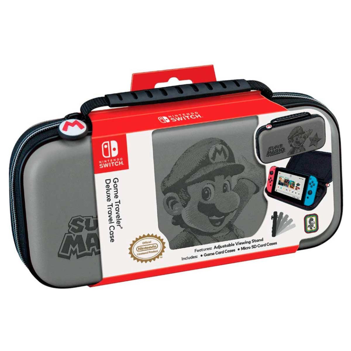 Estuche Para Nintendo Switch Mario Bros Gris