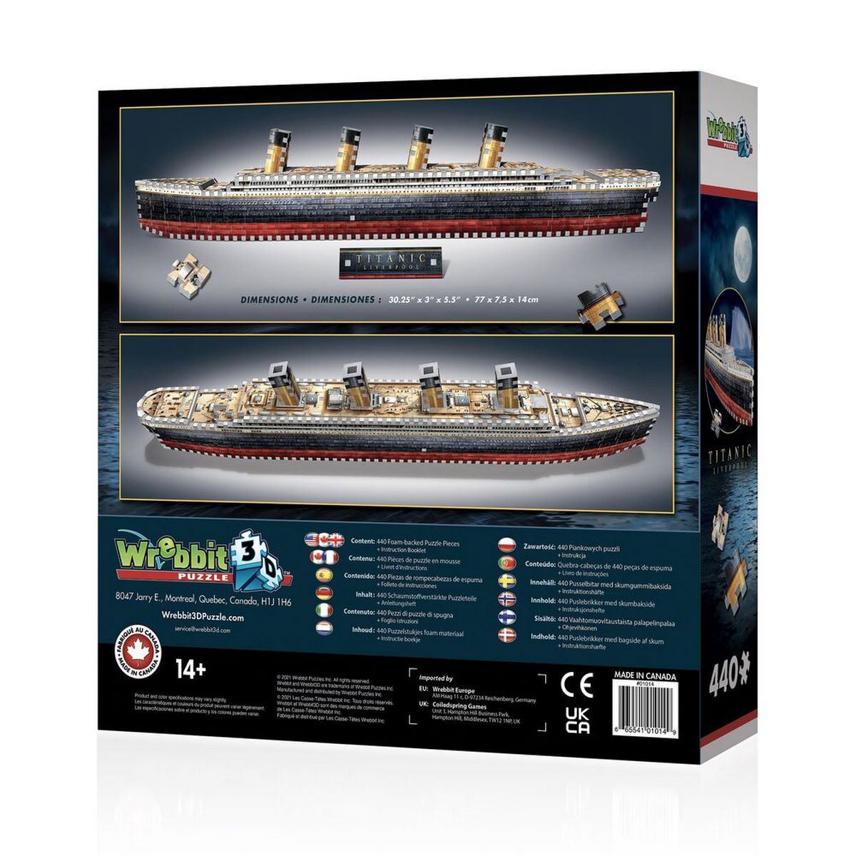 Rompecabezas 3D 440 piezas Titanic