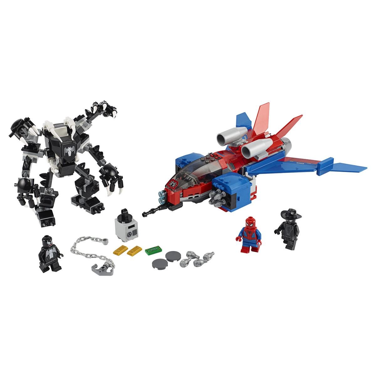 Jet Arácnido vs. Armadura Robótica de Venom