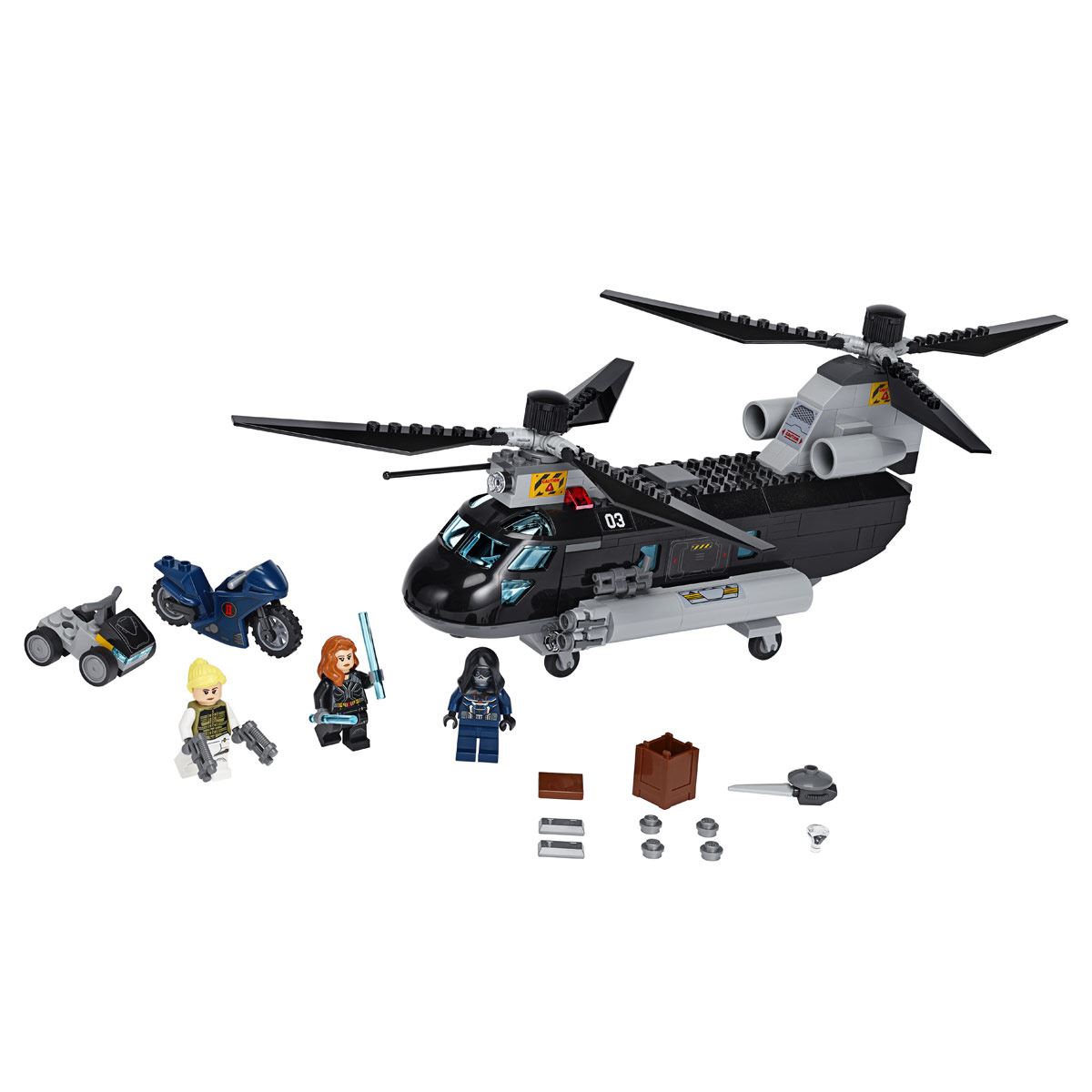 Persecución en Helicóptero de Black Widow
