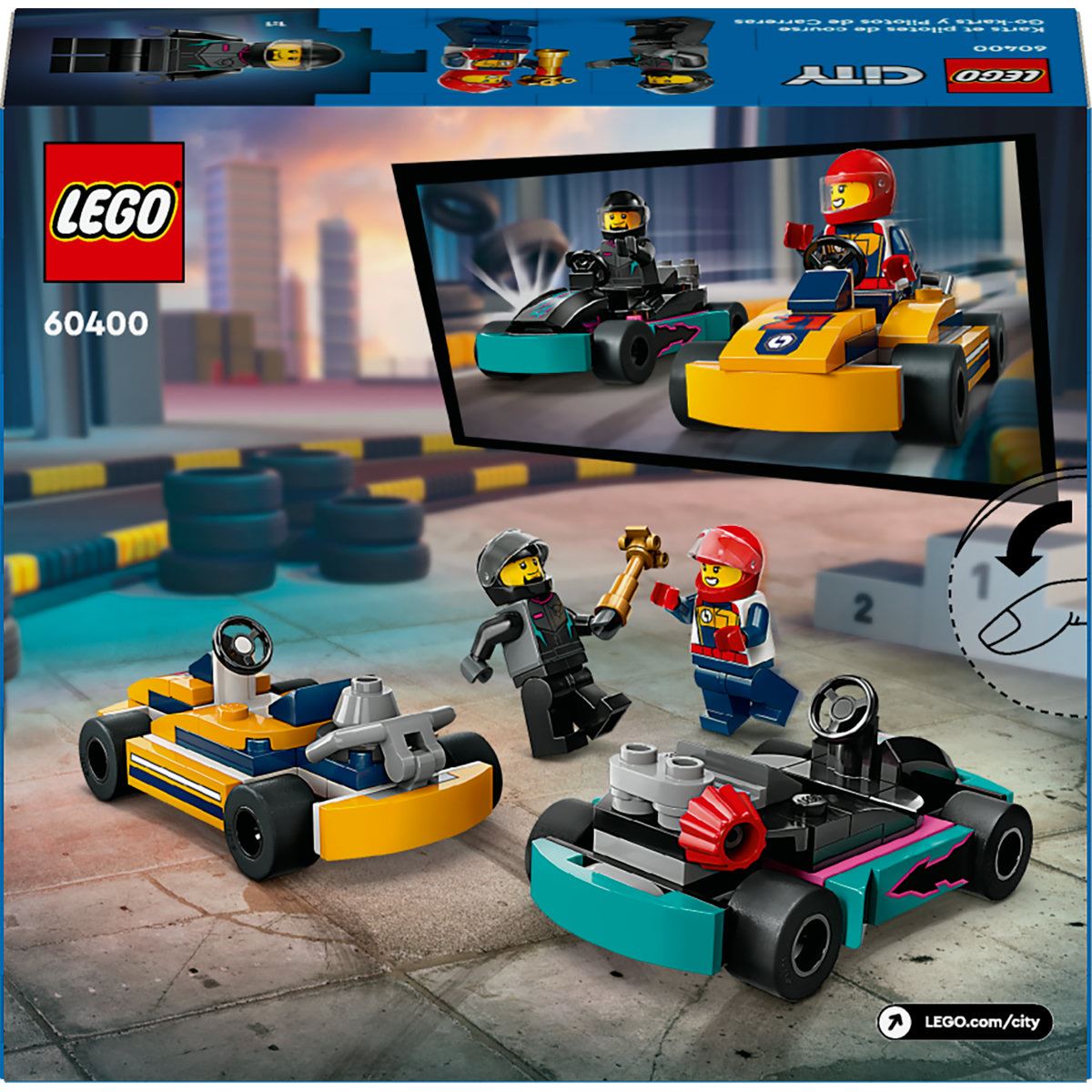 LEGO® Go-karts y Pilotos de Carreras