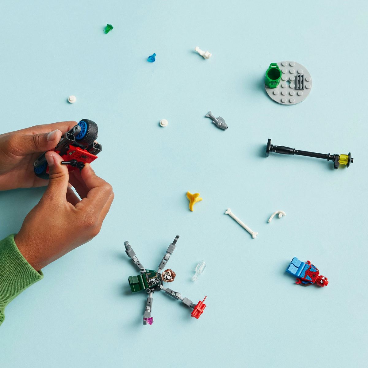 LEGO® Persecución en Moto: Spider-Man vs. Doc Ock