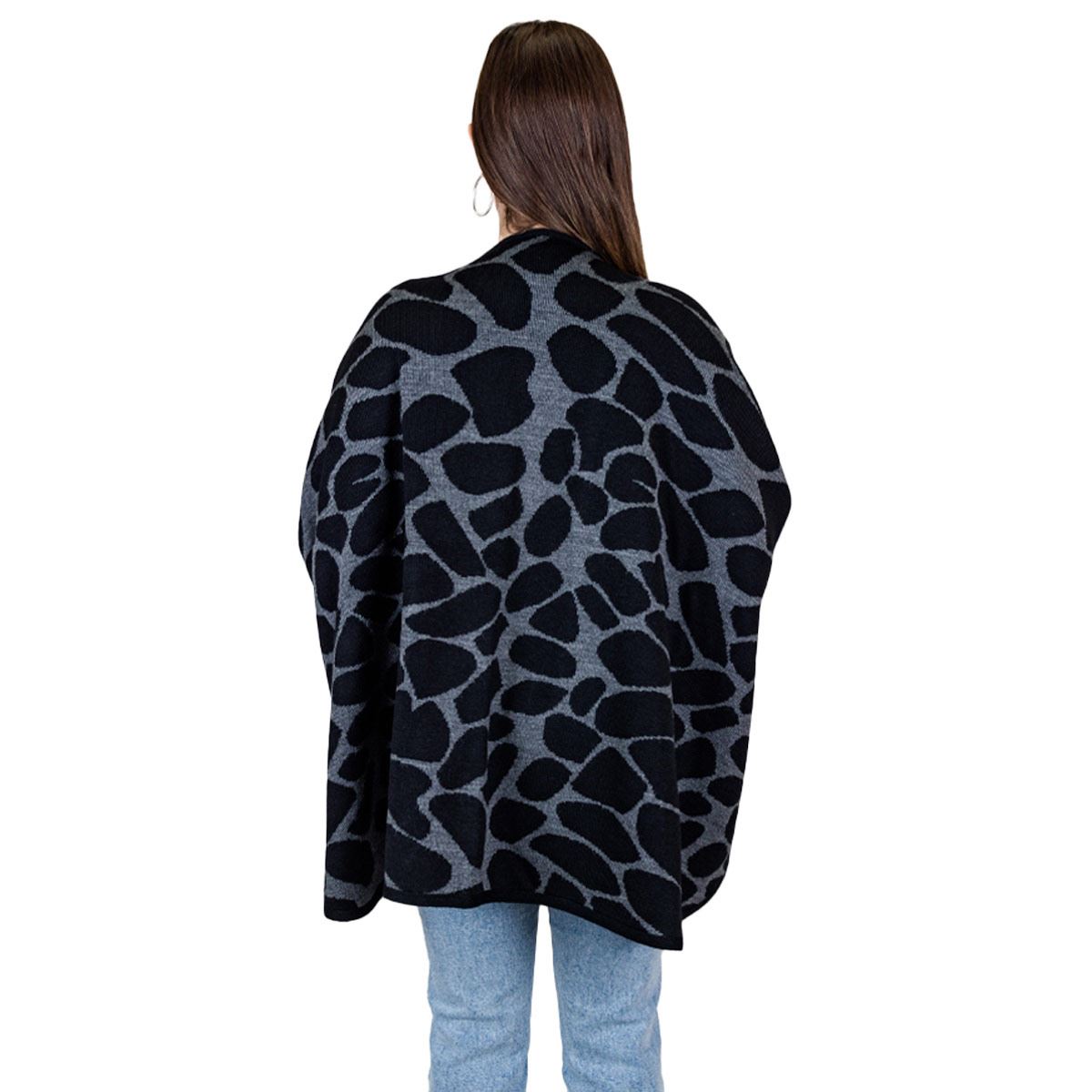 Capa Zuio Animal Print Gris Oxford Para Mujer