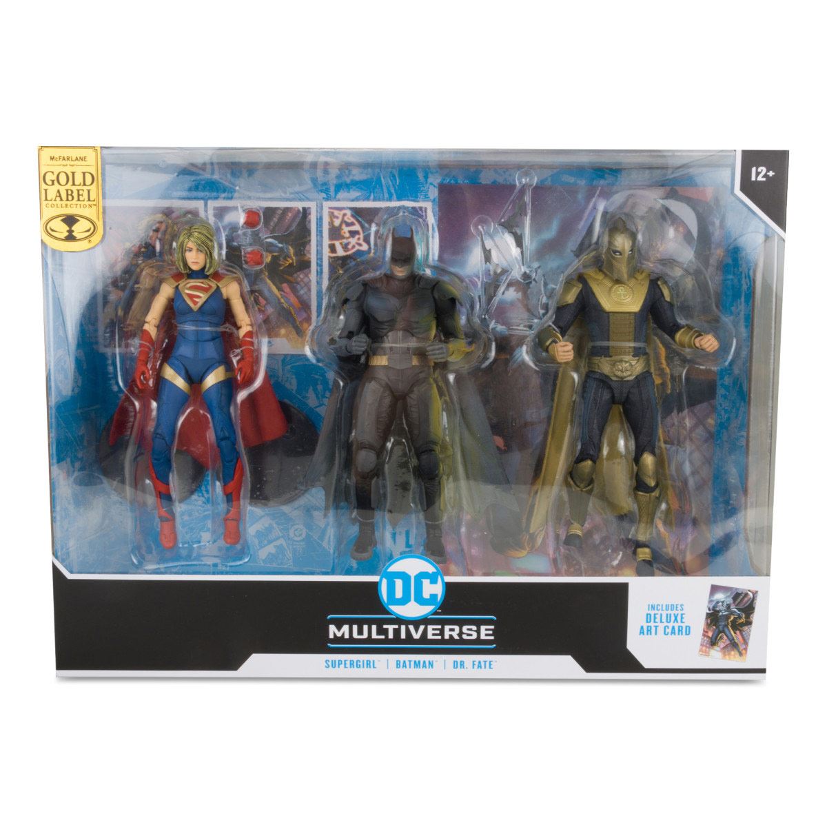 3 Pack Figuras de colección 7" Batman, Dr. Fate y Supergirl. Injustice 2