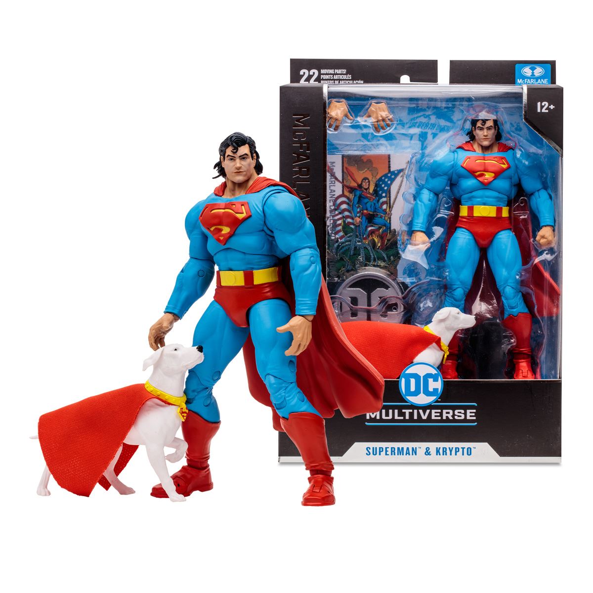 Figura 7" DC McFarlane Collector Edition WV3 Superman y Krypto