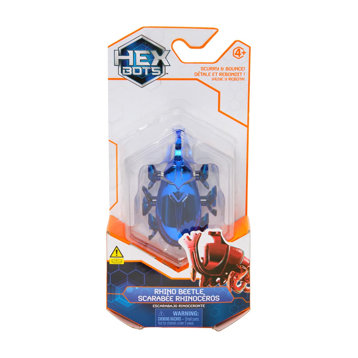 Figura Insecto Sensorial Escarabajo Rinoceronte Hex Bots ¡Huye y Rebota!