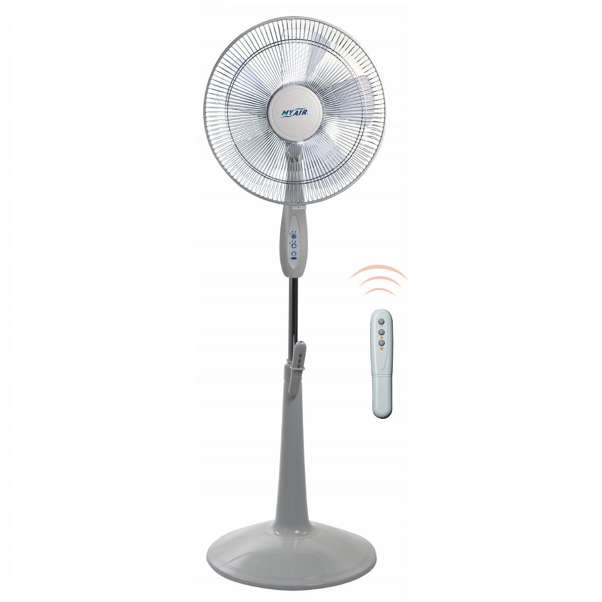 Ventilador Myair de pedestal de 16" con control remoto