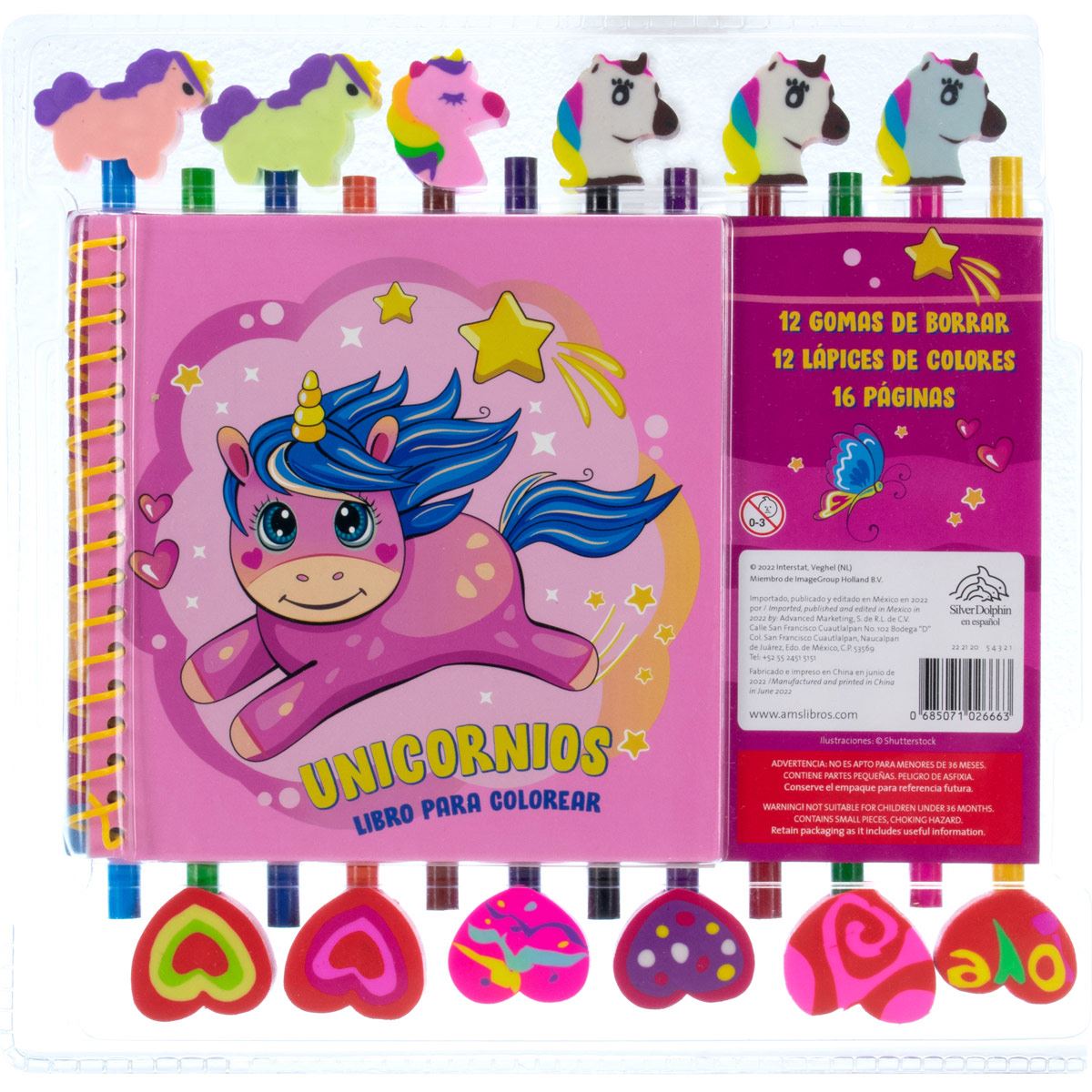 Libro para colorear unicornios