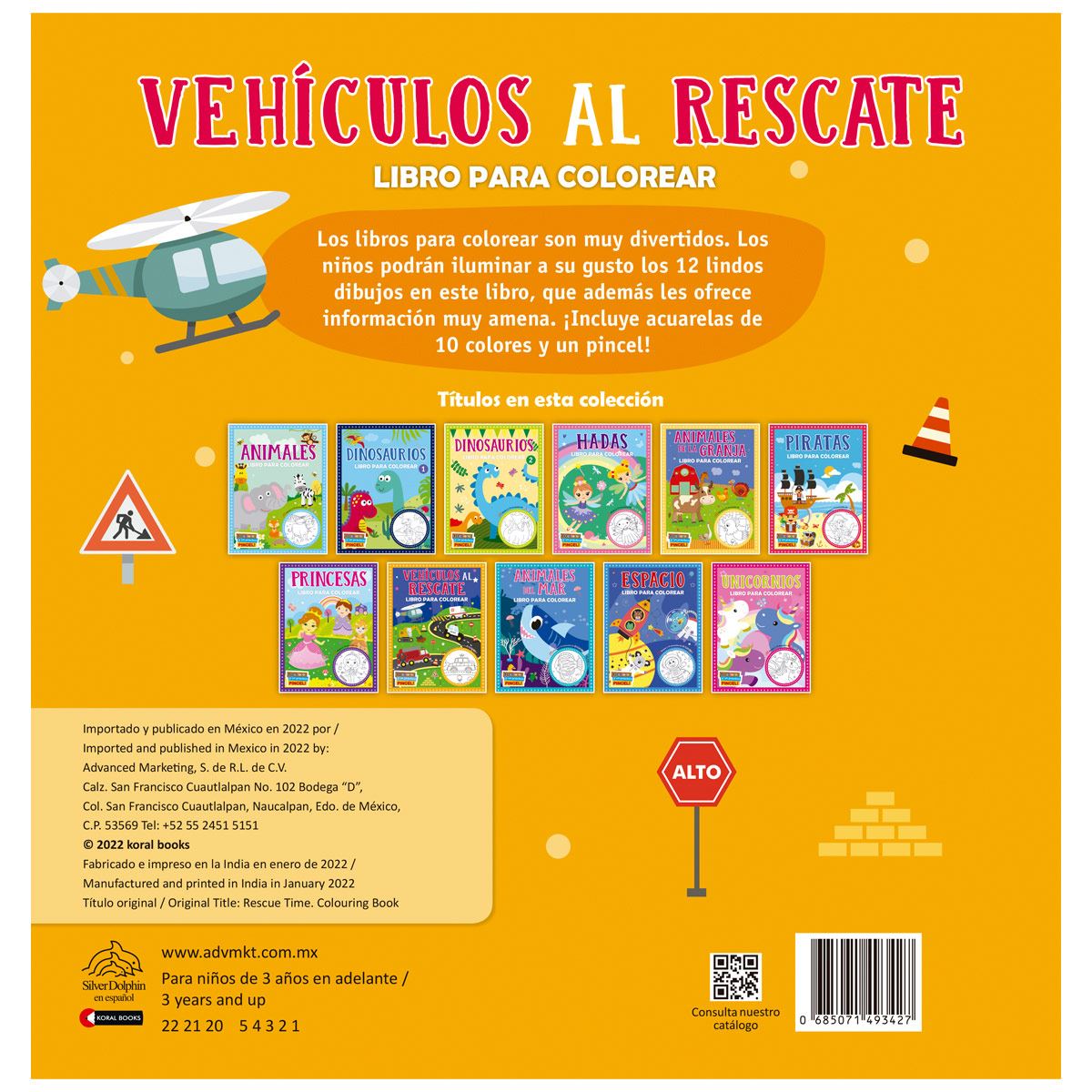 Libro para colorear: Vehículos al rescate
