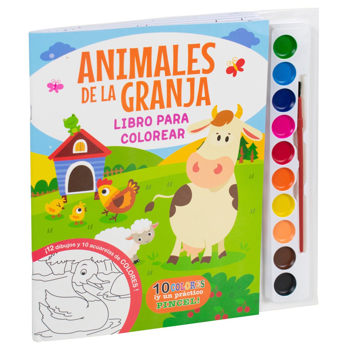 Libro Para Colorear Animales Granja