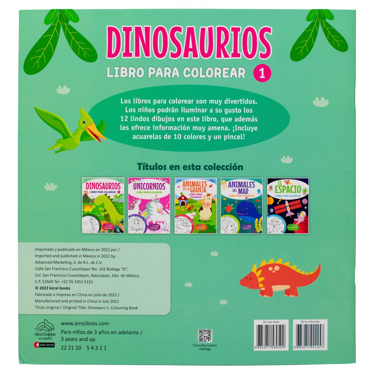 Libro Para Colorear Dinosaurios 1