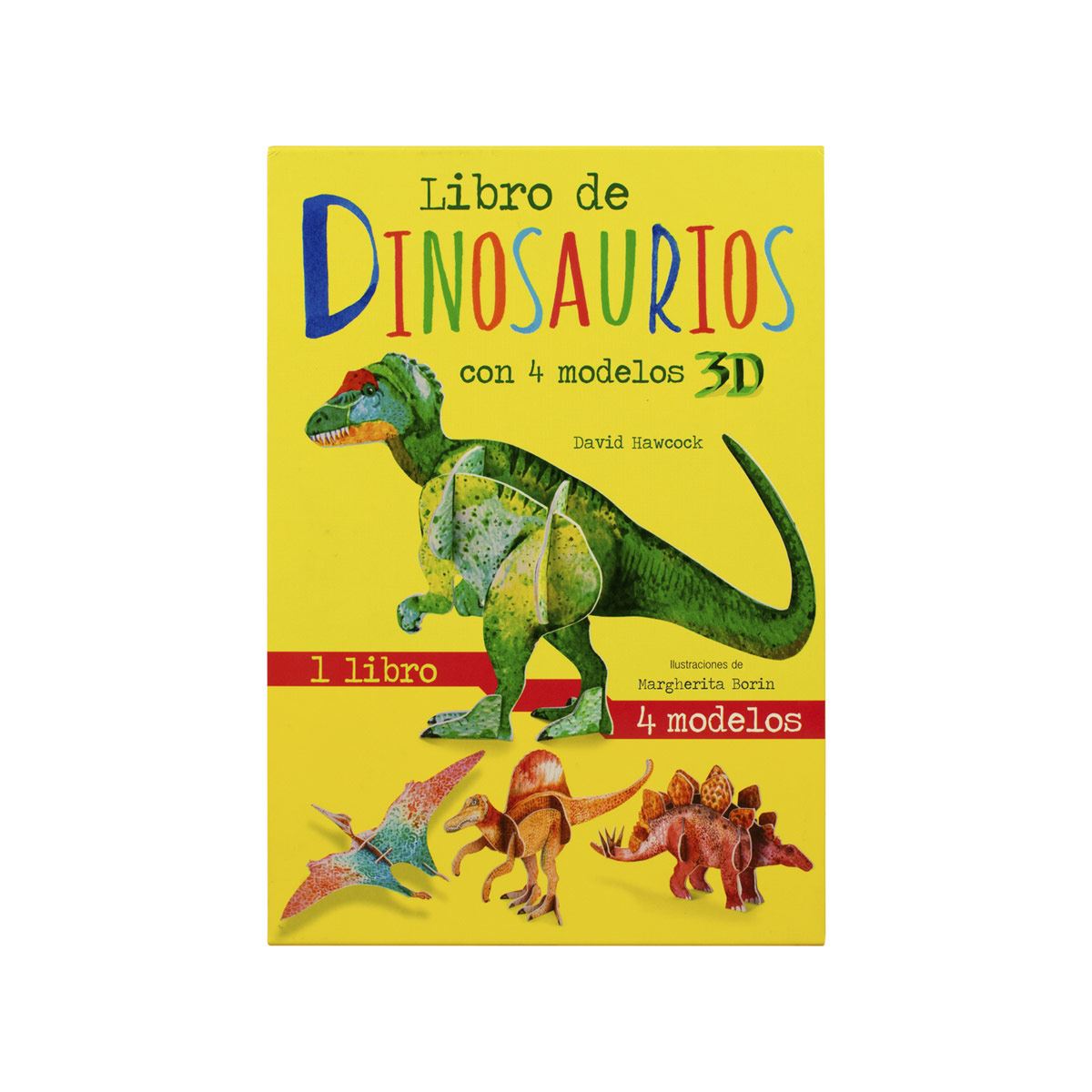 Libro de Dinosaurios con 4 Modelos 3d