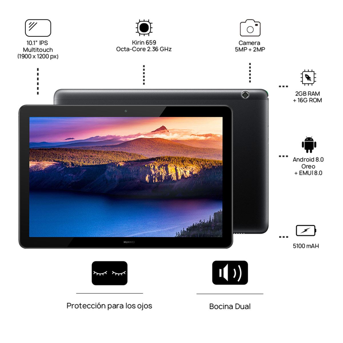 Tableta Huawei T5 32GB Negro