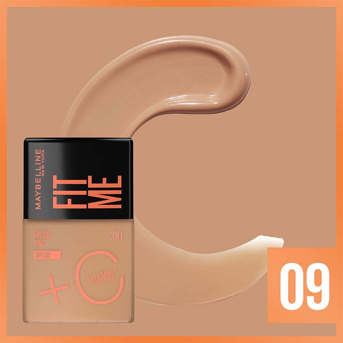 Base de Maquillaje Maybelline Fit Me Fresh Tint SPF50 09