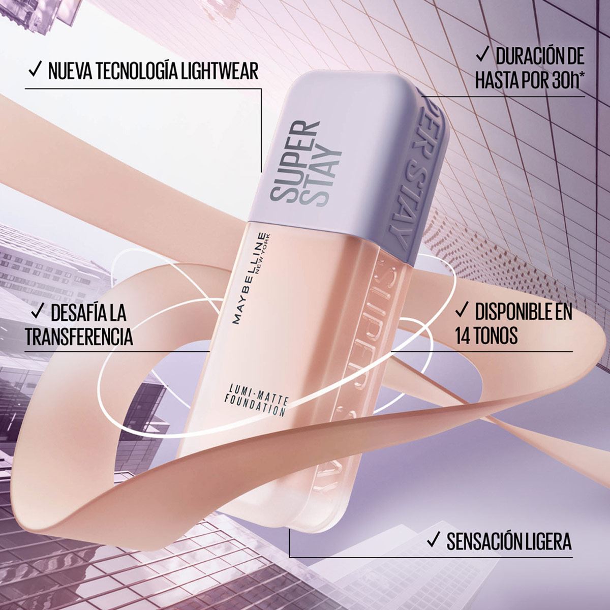 Base de Maquillaje Superstay Lumi Matte 119 As X