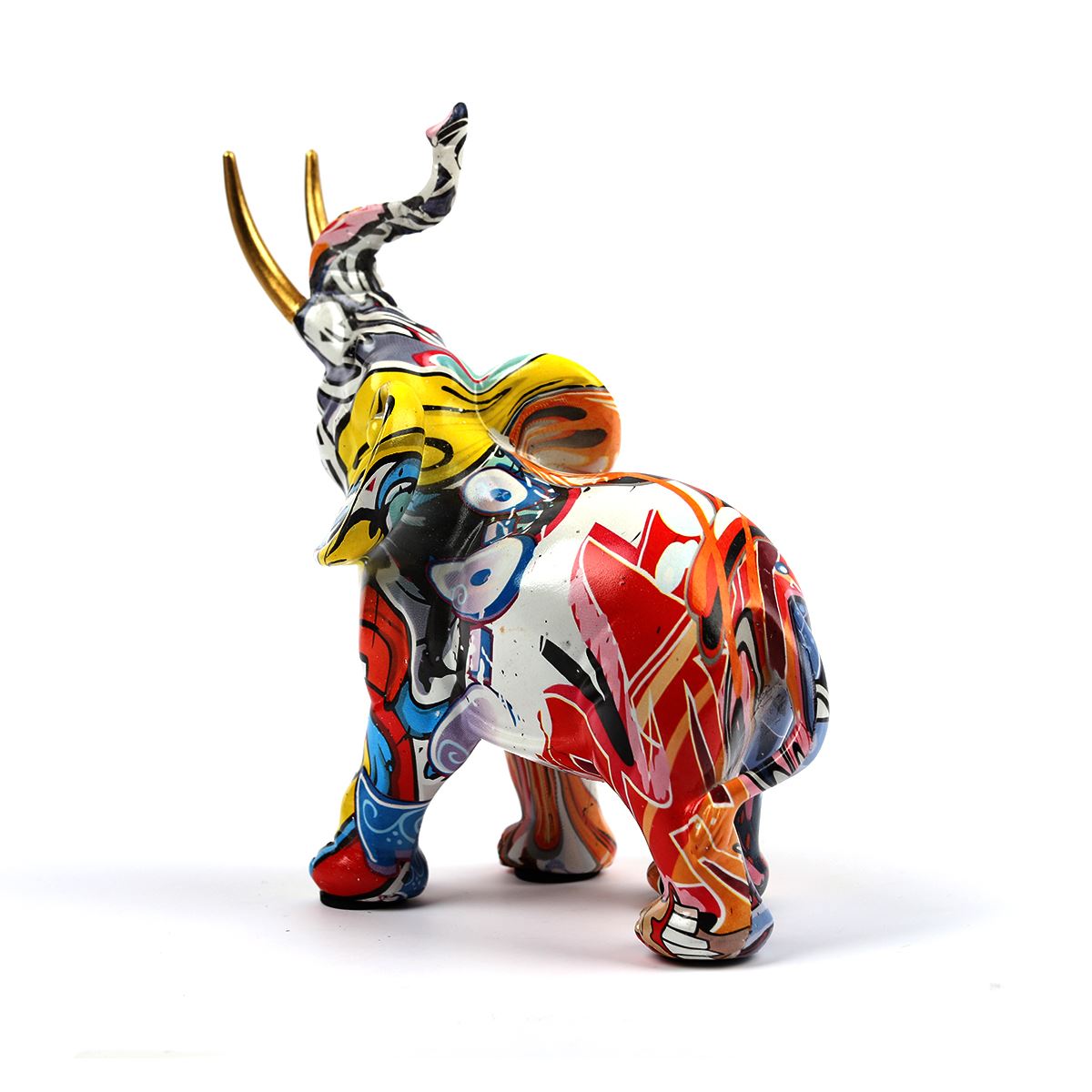 Figura Decorativa Resina Elefante Multicolor