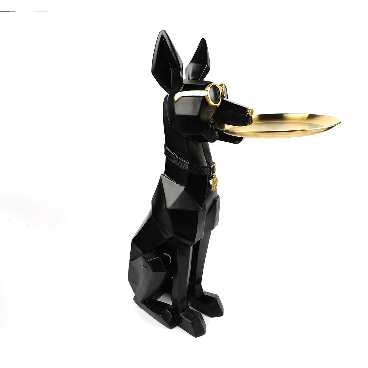 Figura Decorativa Resina Perro Dóberman