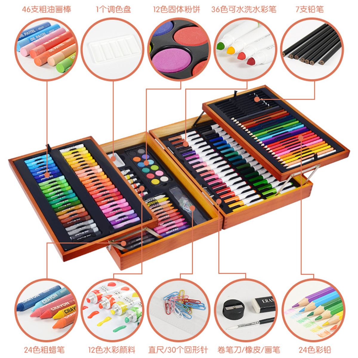 Set De Pintura De Madera 197 Piezas