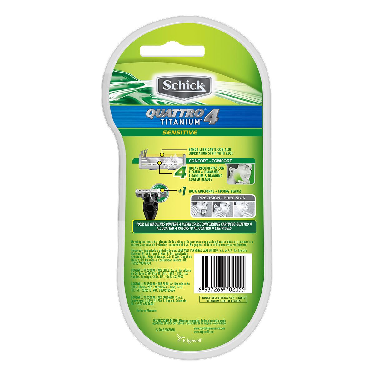 Máquina Schick Quattro Titanium Sensitive