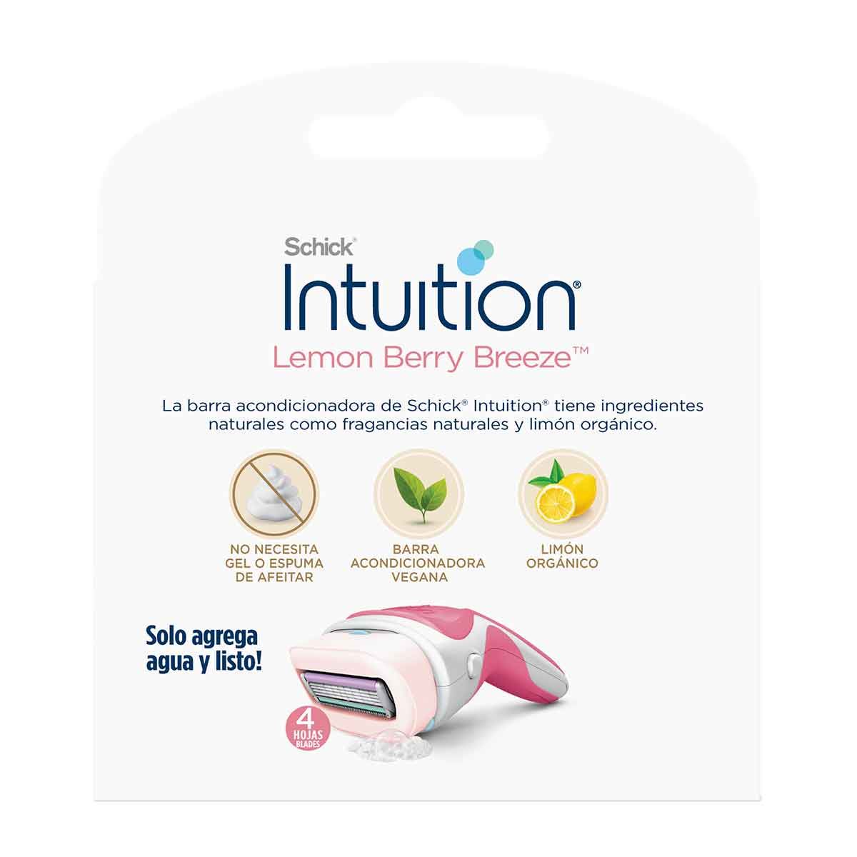 Schick Intuition cartucho Lemon Berry Breeze 2 pz