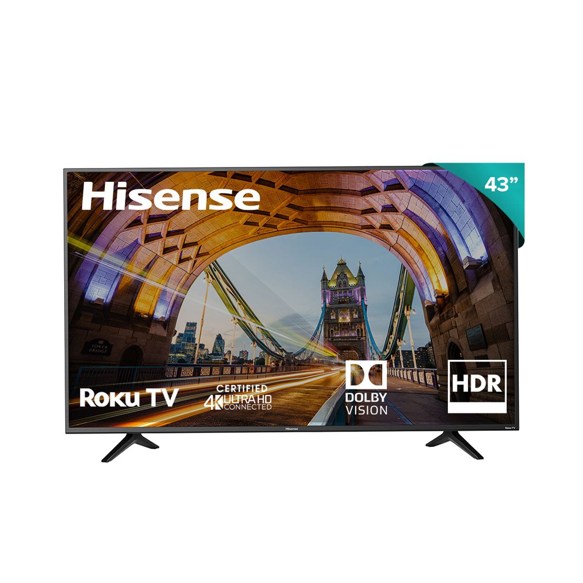 Pantalla 43" UHD Smart Roku Hisense