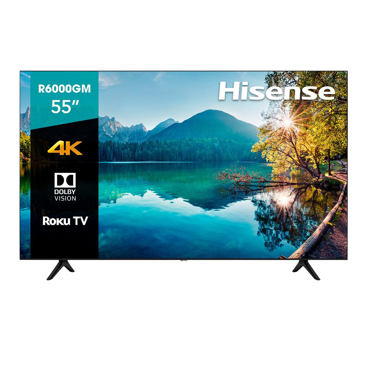 Pantalla R6 Hisense 55 Pulgadas Roku TV 4K UHD (55R6000GM 2020)