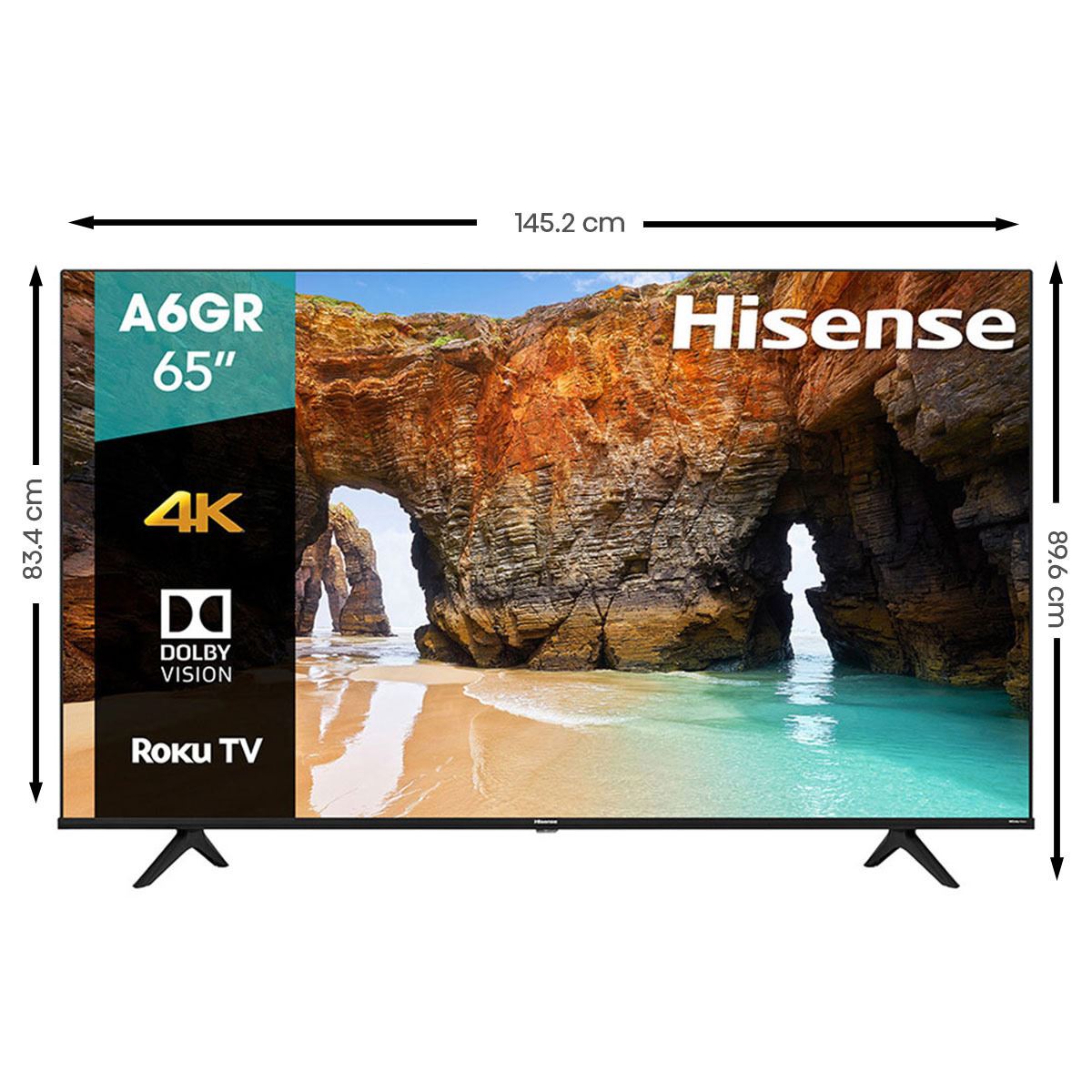 Pantalla Hisense 65 pulgadas 4K Roku 65A6Gr