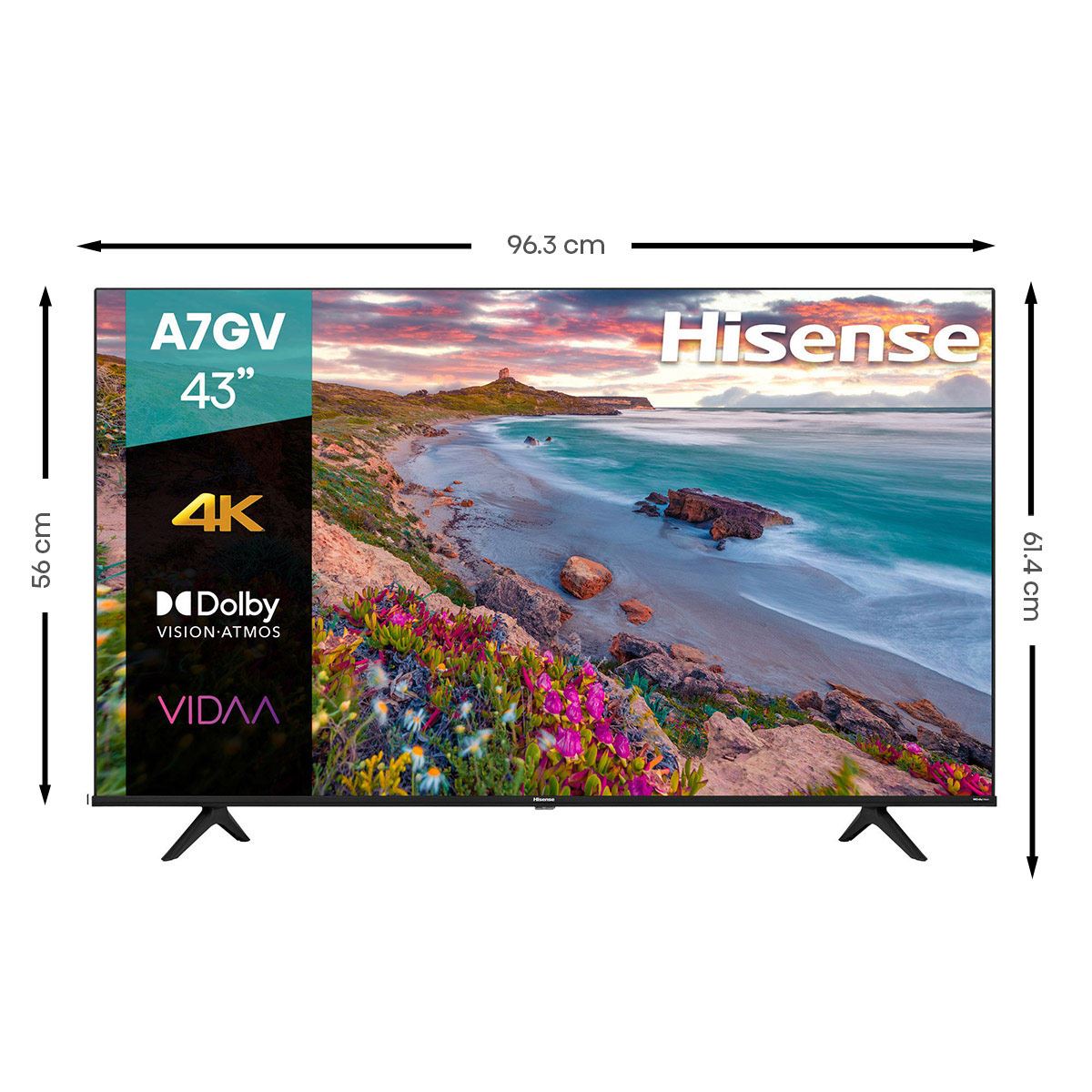 Pantalla Hisense 43 pulgadas 4k 43a7gv
