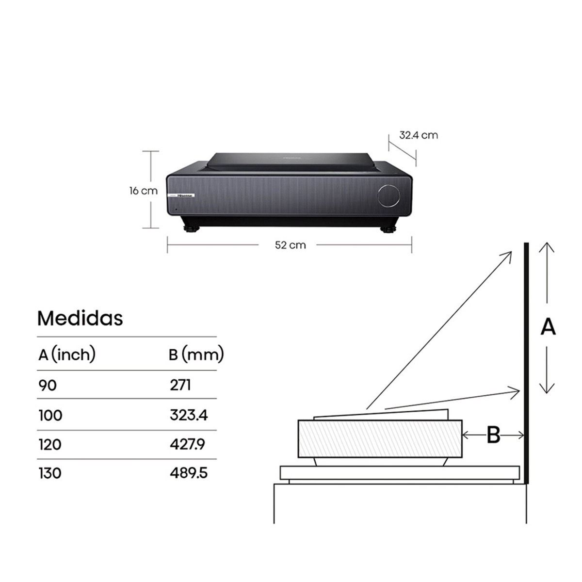Proyector laser Hisense tv px1-pro