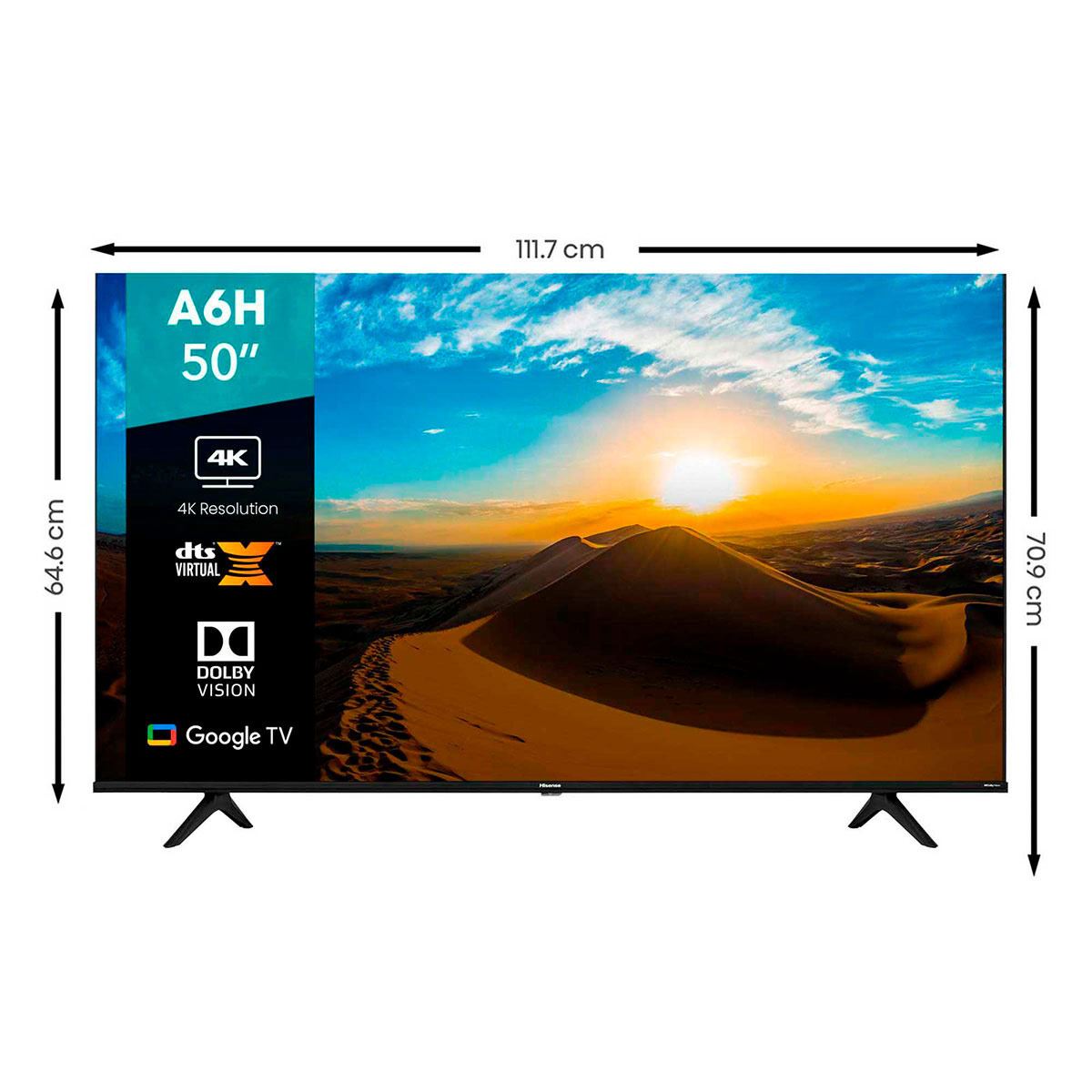 Pantalla Hisense 50 pulgadas 4K Android Tv 50A6H