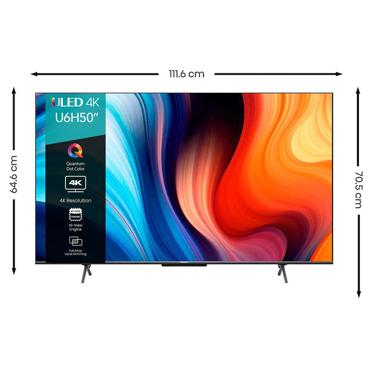 Pantalla Hisense 50 pulgadas ULED 4K Google TV 50U6H