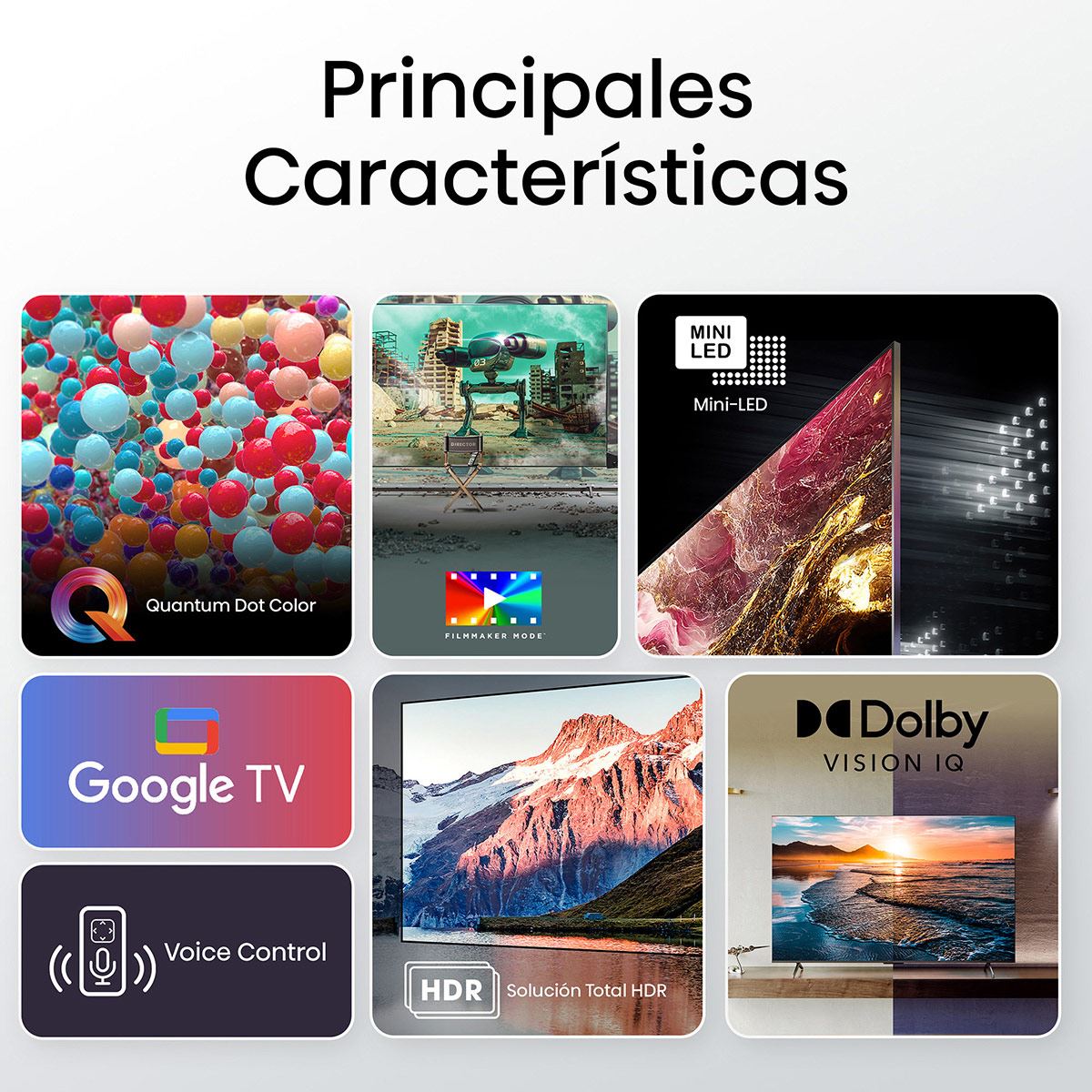 Pantalla Hisense 55 pulgadas Android TV 4K ULED 55U6K