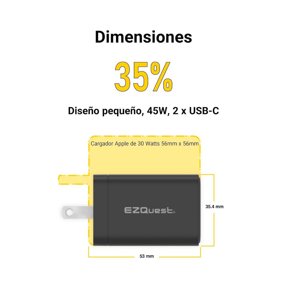 Cargador de Pared 45W Carga Rápida USB UltimatePower