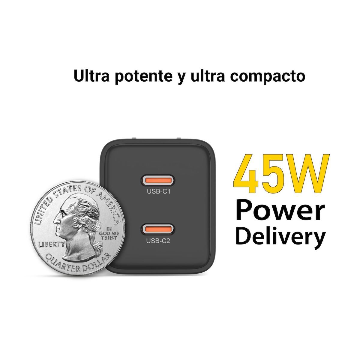 Cargador de Pared 45W Carga Rápida USB UltimatePower