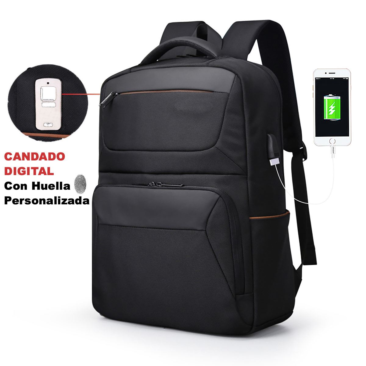 Mochila GEARTEK TREAD STONE con Candado Digital
