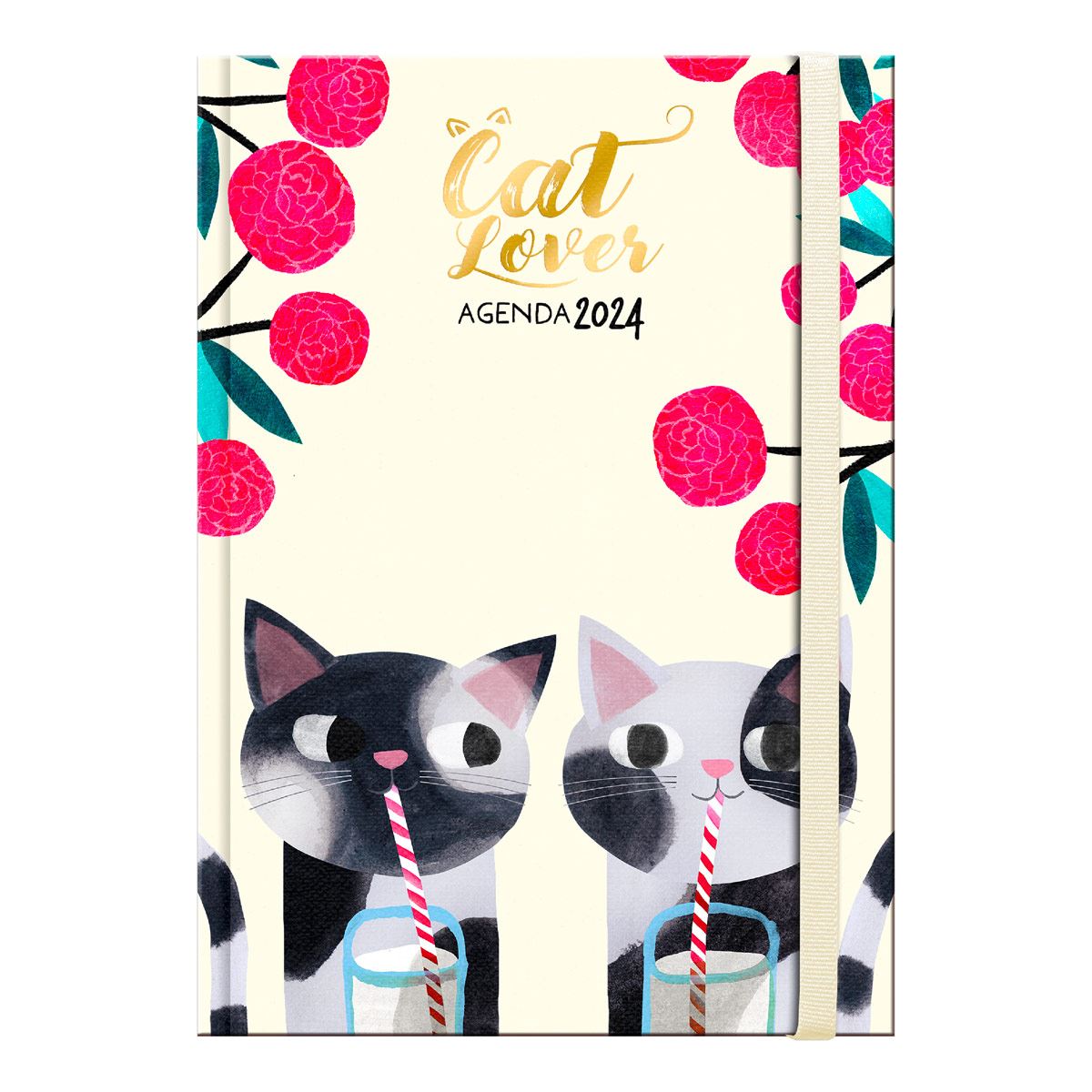 Agenda Premium Paper Planet Cat Book 2024