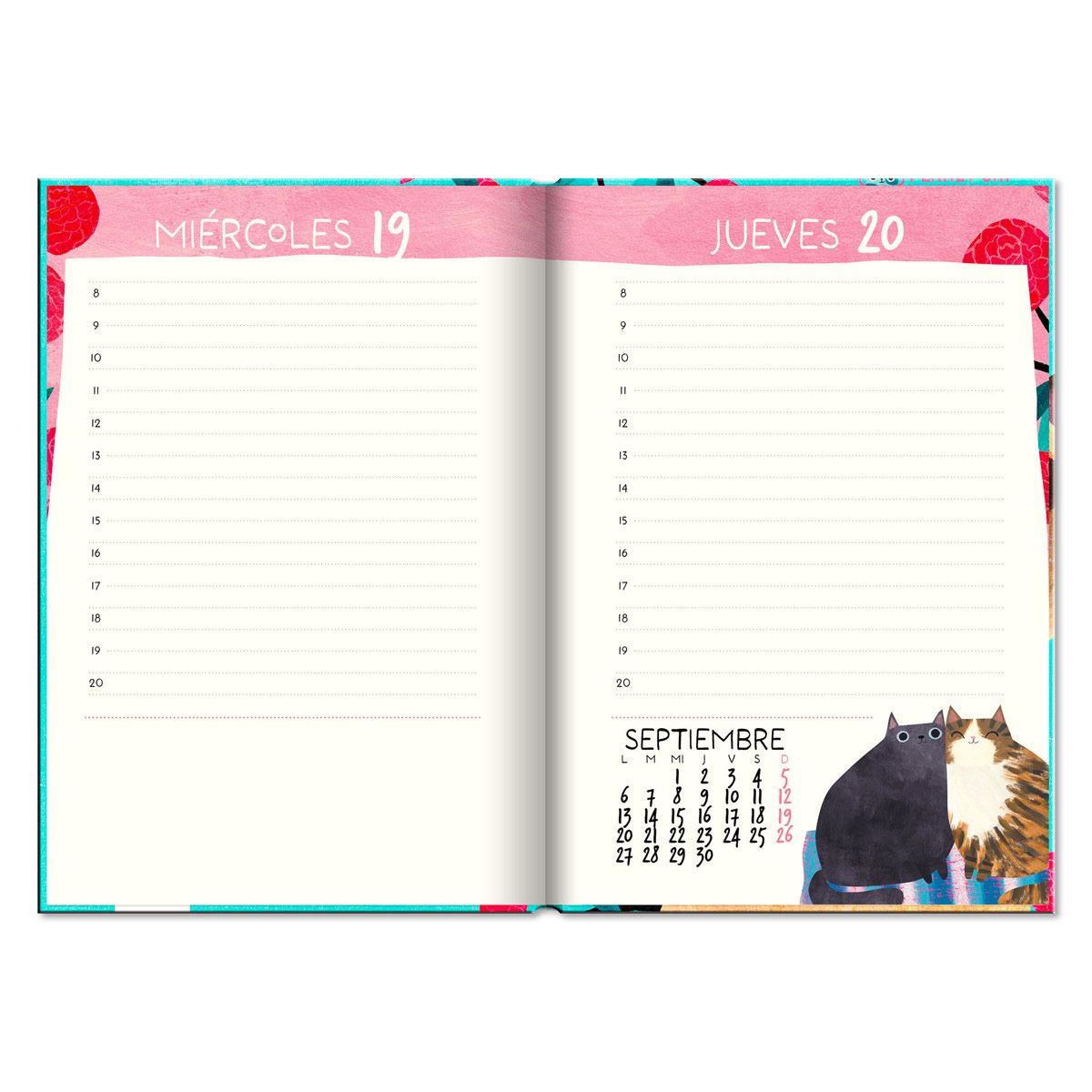 Agenda Premium Paper Planet Cat Book 2024