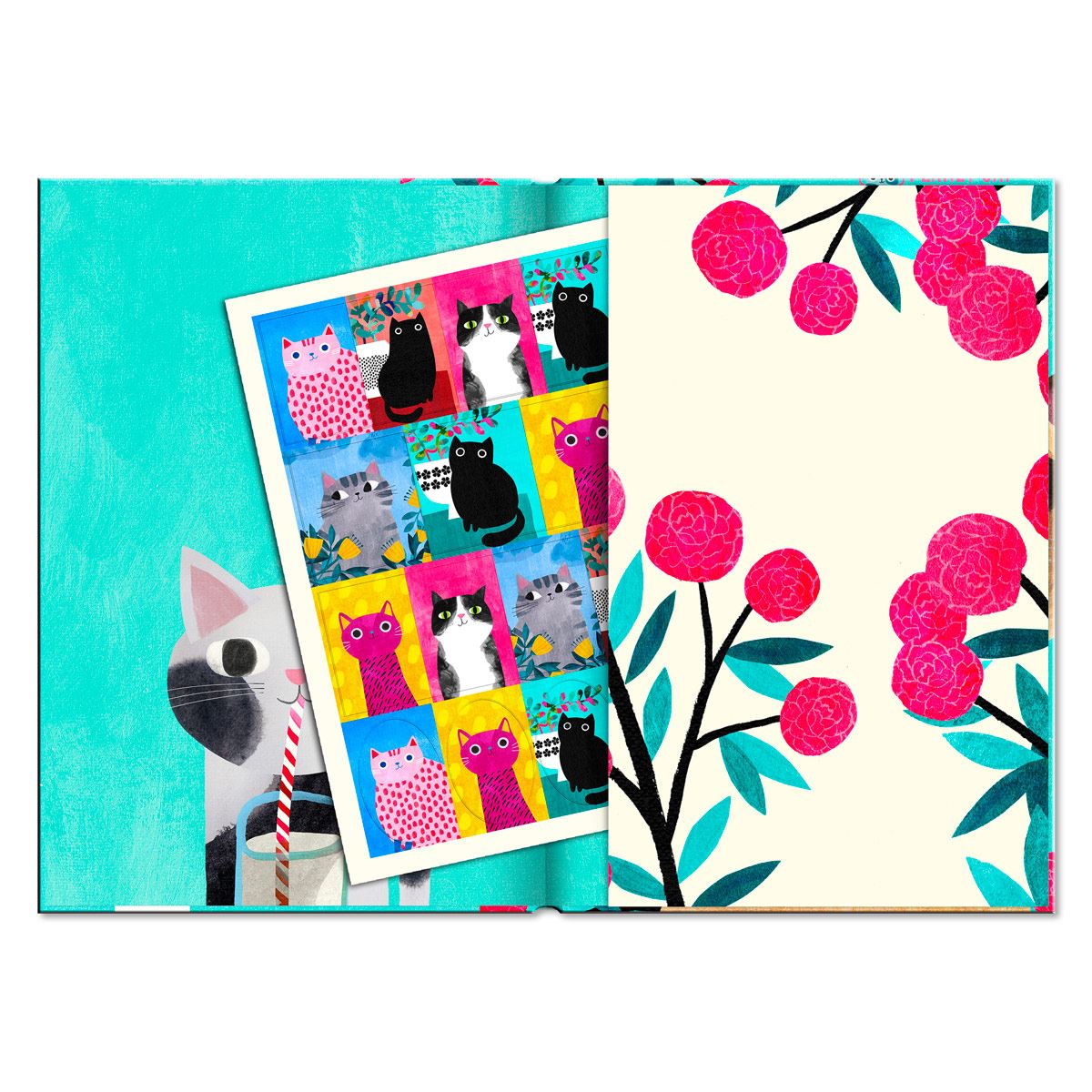 Agenda Premium Paper Planet Cat Book 2024