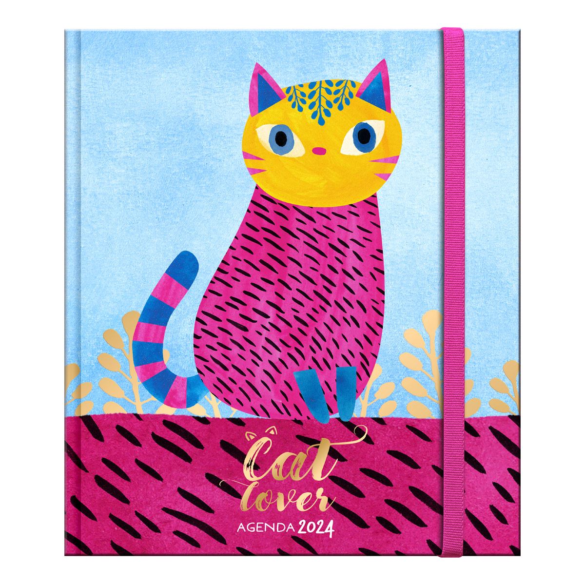 Agenda Premium Paper Planet Cat Pocket 2024