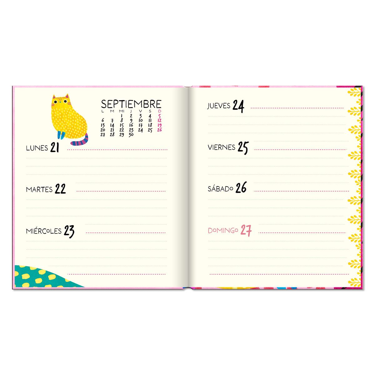 Agenda Premium Paper Planet Cat Pocket 2024
